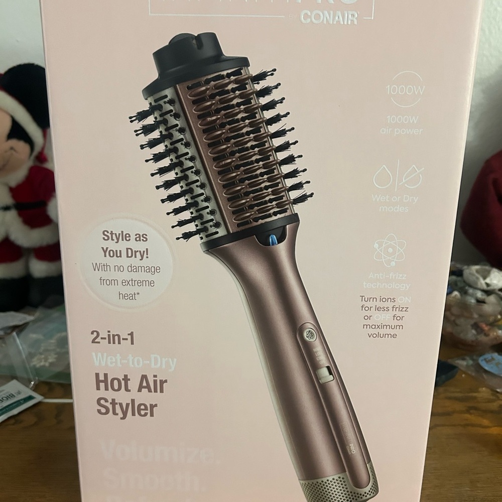 Conair Rose Gold 2-in-1 Wet-to-Dry Hot Air Styler